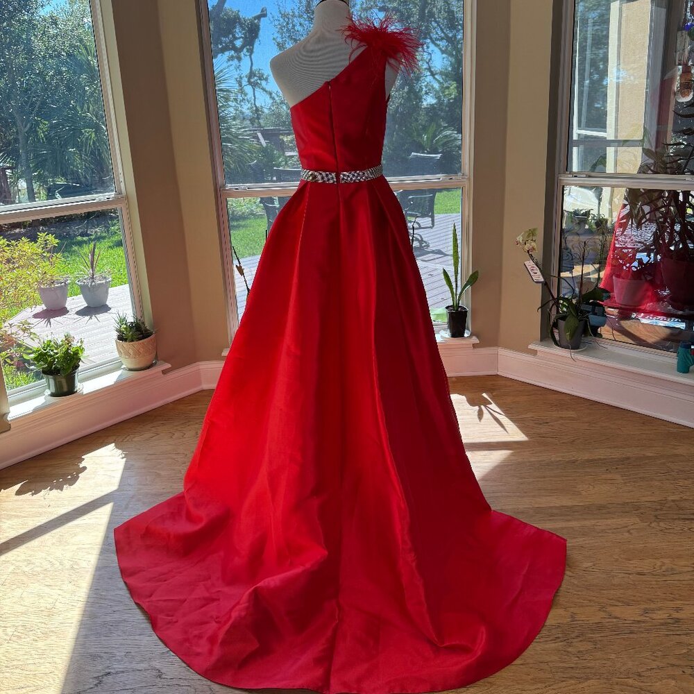 Ashley Lauren Red Ball Gown - Picture 3 of 3